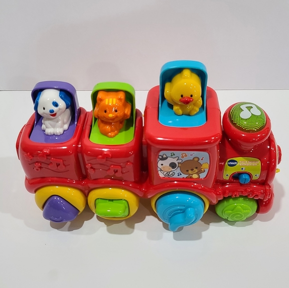 Vtech Roll and Surprise Animal Train Pop Up Animals.  10" - Picture 10 of 16